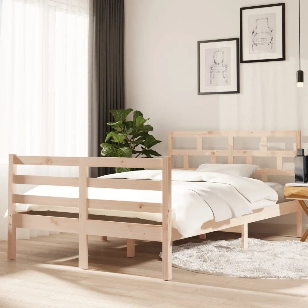 Giroletto-Struttura Letto in Legno Massello di Pino 120x200 cm 939256
