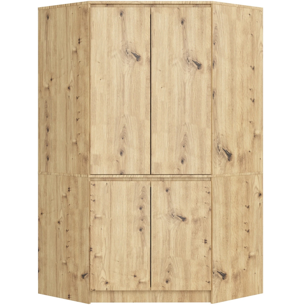 Armadio ad angolo AKORD S100 Quercia Artisan 100 cm 4 ante 100x50x180 cm