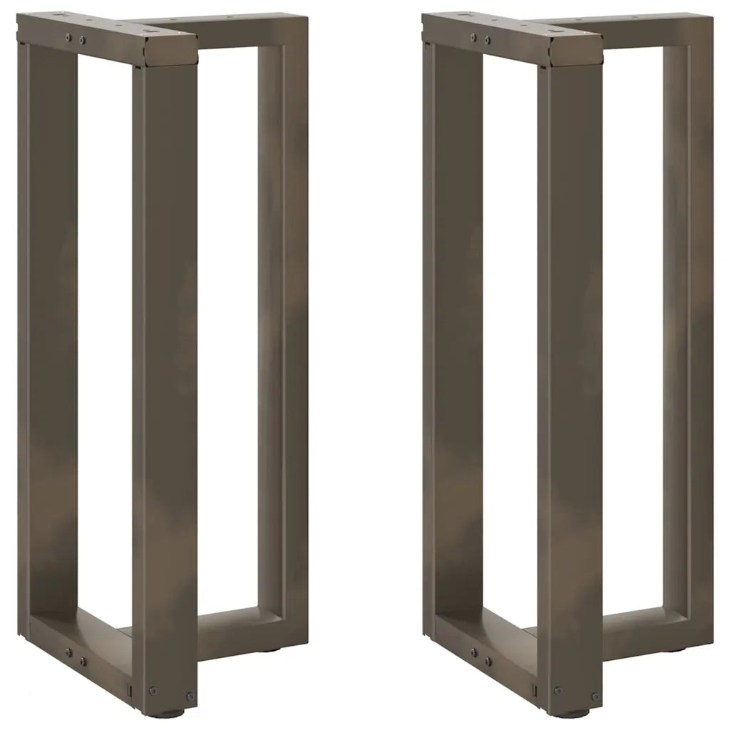Gambe per tavolo da bar a forma di T 2 pz nere 40x35x(90-91) cm in acciaio 4013075