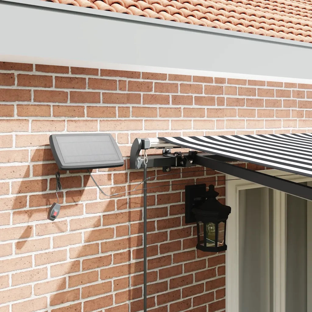 Tenda Retrattile Manuale con LED Antracite/ Bianco 500x300 cm 3310239