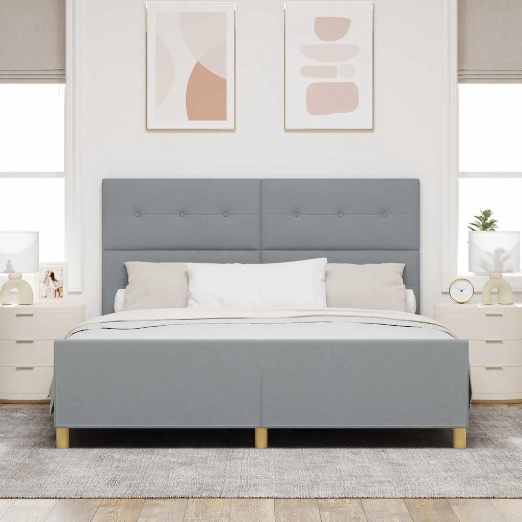 Struttura del letto Grigio chiaro 180 x 200 cm Tessuto 3344746