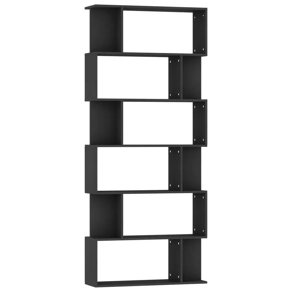 Libreria/Divisorio Nero 80x24x192 cm in Legno Ingegnerizzato 800091