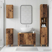 Set di Mobili da Bagno da 4 Pezzi ALKMAAR Legno antico 3417916
