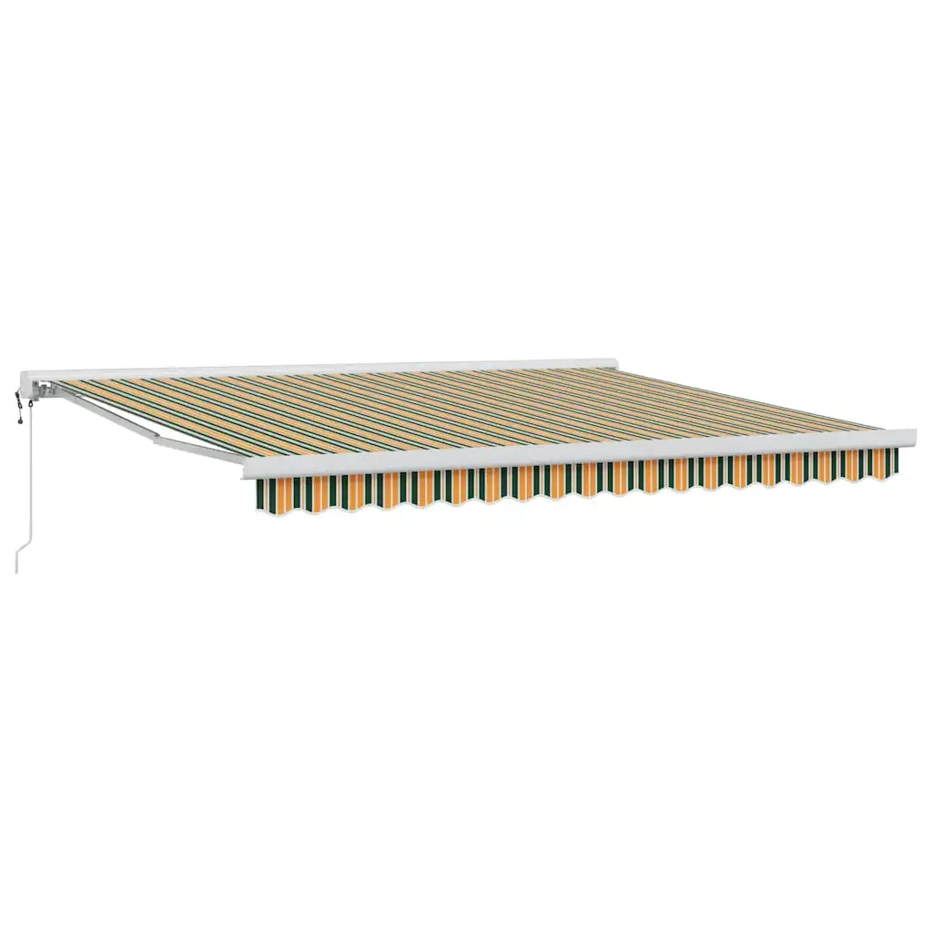 Tenda Retrattile Verde e Bianco 400 × 350 cm 3330843