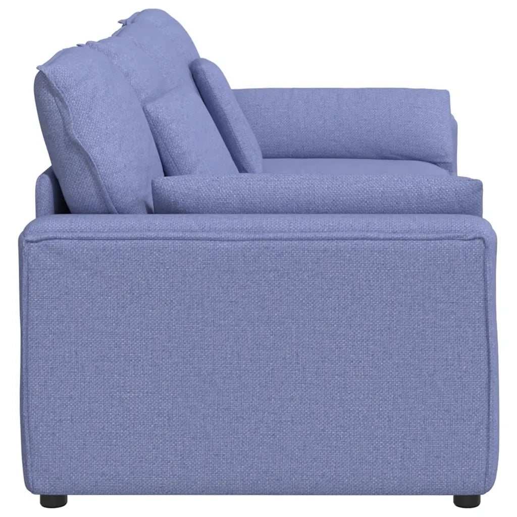 Divano Modulare con Cuscini Jeans Blu 3321127