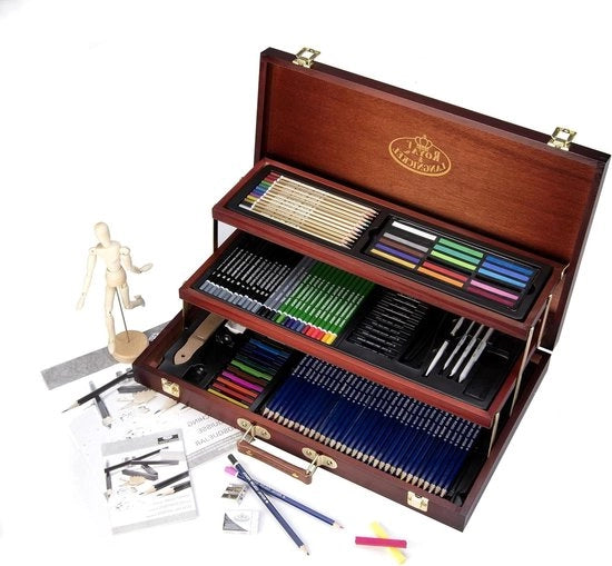 Kit di disegno multicolore per schizzi e disegni 56.51 x 10.8 x 35.56 cm
