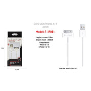 Trade Shop - Cavo Usb Dati Per Apple 30 Pin Iphone 3 / 3s / 4g / 4s Ipad Ipod Maxtech F-ip001 -