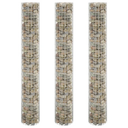 Fioriere Gabbione Circolare 3 pz in Acciaio Zincato Ã˜30x200 cm