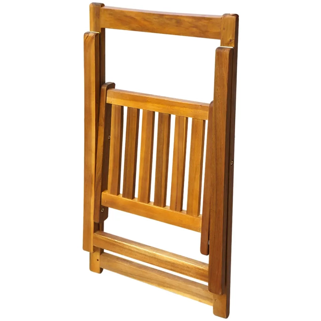 Set da Pranzo da Giardino 5 pz Pieghevole in Massello di Acacia cod mxl 34566