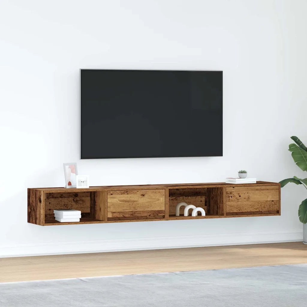 Mobili Porta TV 2 pz Legno Antico 100x31x25,5 cm in Truciolato 861487