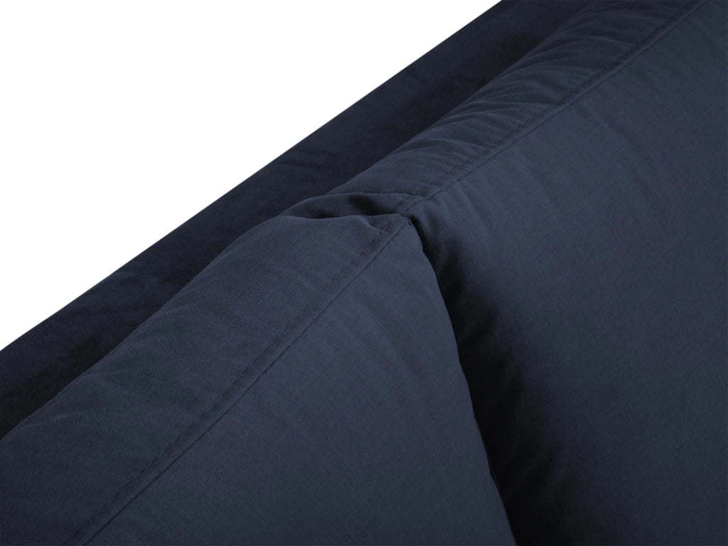Cosmopolitan Design - Divano angolare sinistro "Hastings" 5 posti in velluto blu reale 