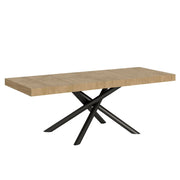 Tavolo Allungabile 160-420x90x77 cm Famas Premium Quercia Natura Telaio Antracite