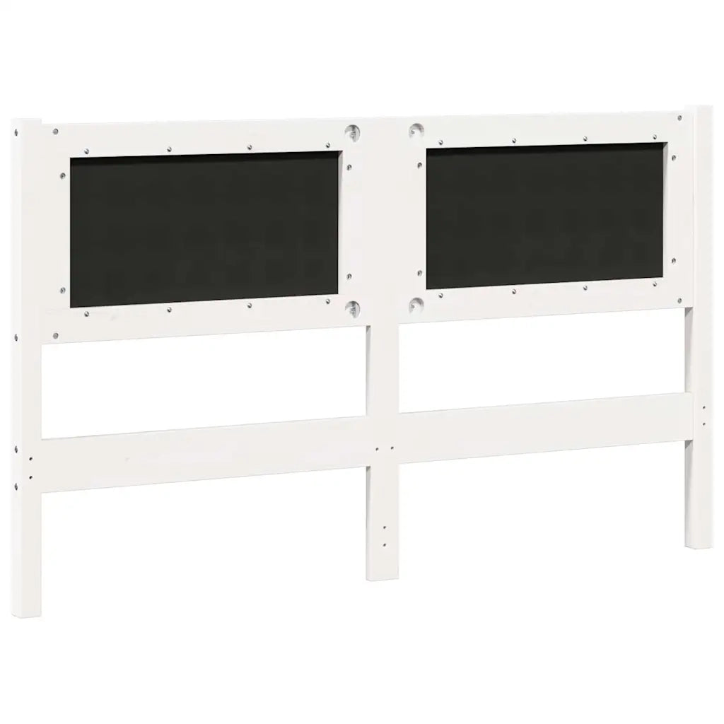 Testiera Altro-Testiera con Cuscini Bianco 140 cm Legno di pino massello