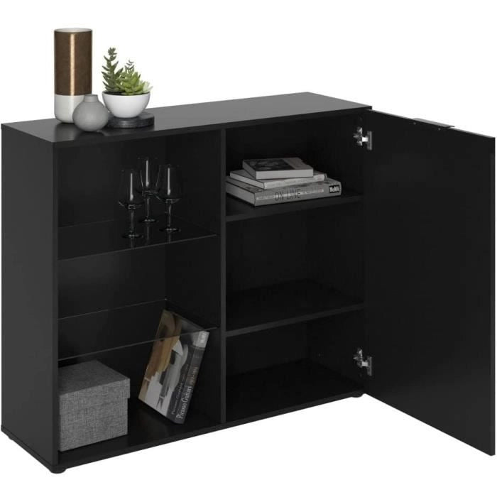 Piccolo mobile portaoggetti - Decoro nero - L99,1 x H81,3 x P31,5 cm - Made in Germany