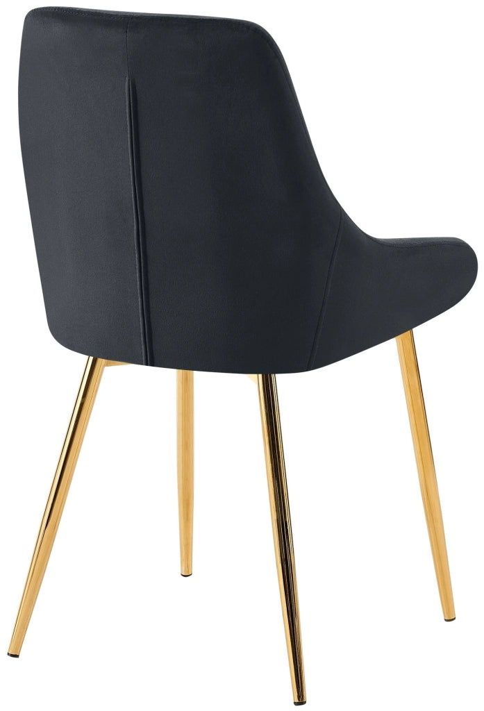 Set di 2 sedie da pranzo Elmira velluto oro 9