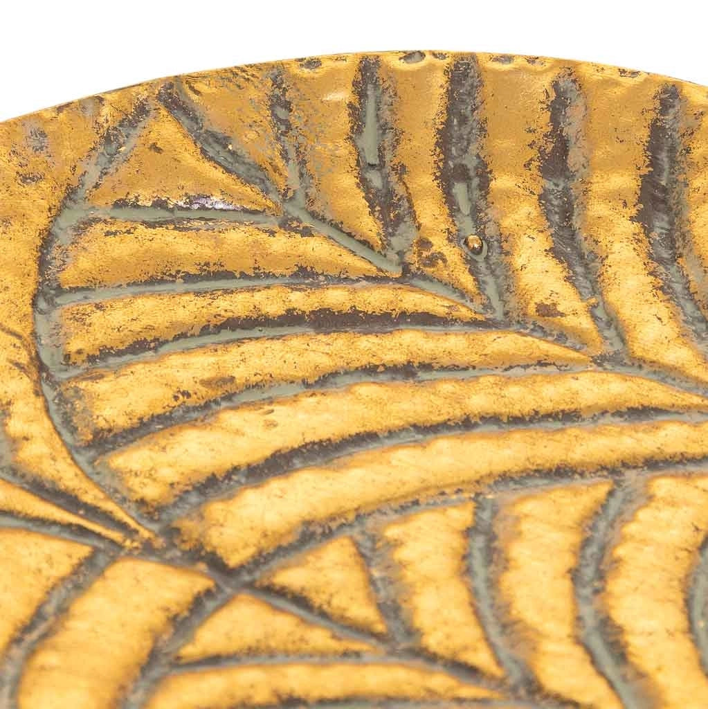 Centrotavola metallo dorato 37.5x30x4.5h cm
