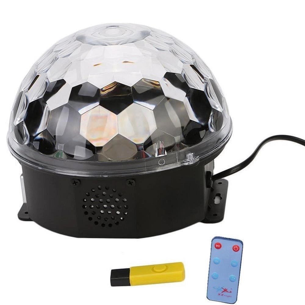 Trade Shop - Proiettore Sfera Luce Led Stroboscopio Disco Effetti Multicolore Rgb Festa -