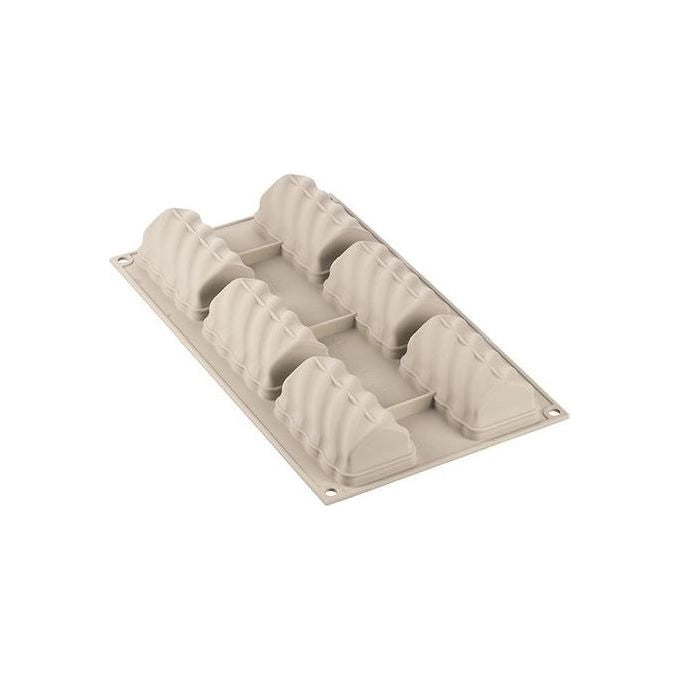 Silikomart 26.315.13.0065 3Design Stampo Silicone Swing 6 Monoporzioni 95 ml Antiaderente colore Beige