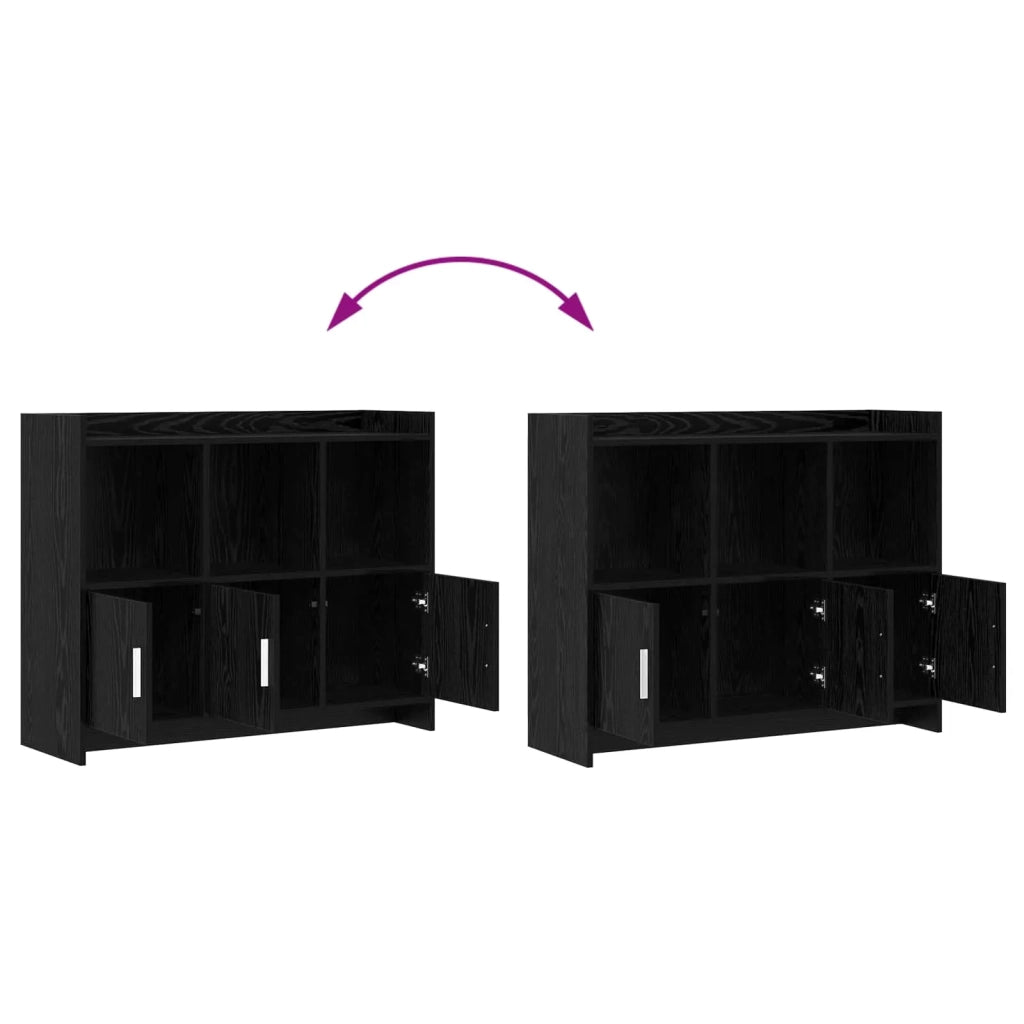 Credenza Rovere Nero 98,5 x 33 x 80 cm Legno ingegnerizzato 8011140