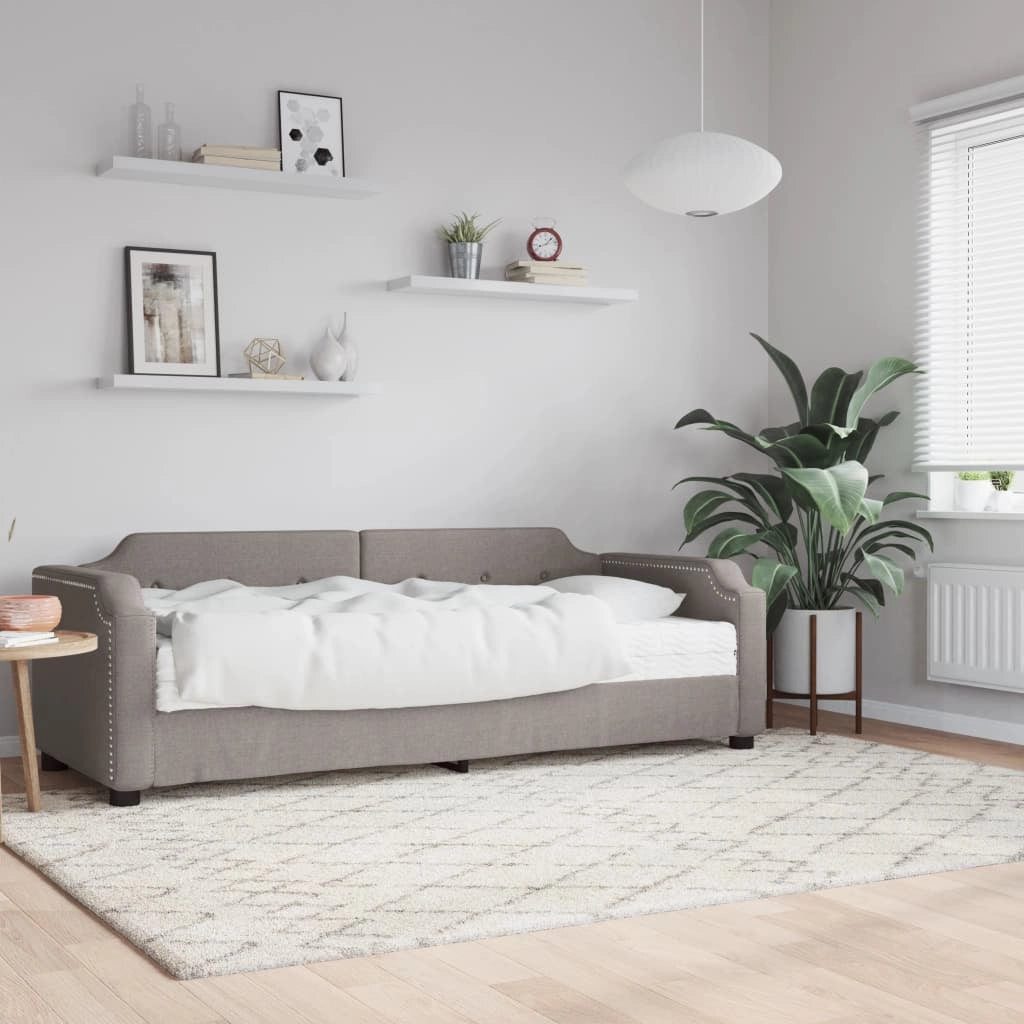 Divano Letto con Materasso Tortora 100x200 cm in Tessutocod mxl 87752