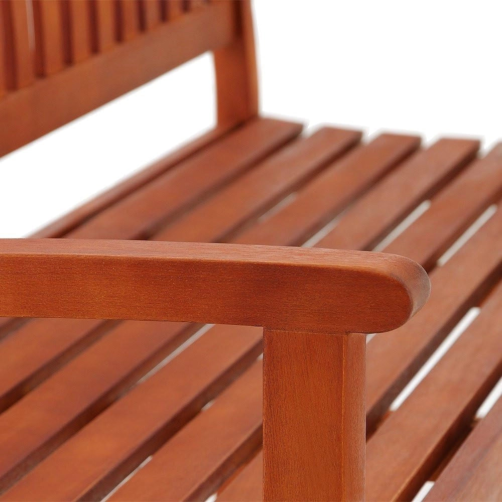Deuba Panchina da Giardino 3 Posti Legno di Eucalipto Certificato FSC® Panca Interno Esterno