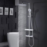 Set di Doccia Completo con Termostato e Doccia a Goccia Rotonda - Sistema di Doccia con Multi Fonti di Calore in Acciaio Inox