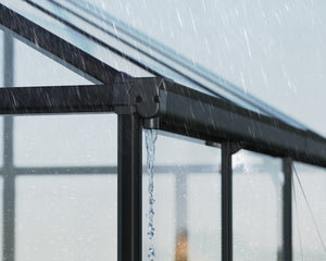 Serra Da Giardino in Policarbonato 308x304x285 cm- colore Nero Canopia ARIA Ibrida