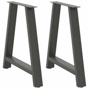 Set di 2 gambe per tavolo da pranzo a forma di A 80 x 72-73 cm con piedini regolabili design moderno acciaio antracite 02_0057134