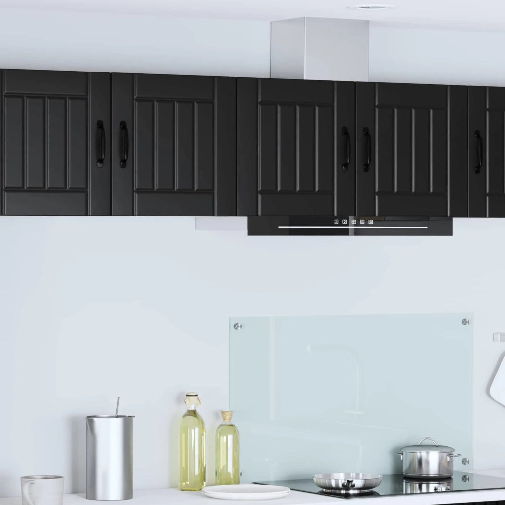 Pensile da cucina | Armadietto a muro LUCCA 2 pz Nero 40 x 31 x 40 cm