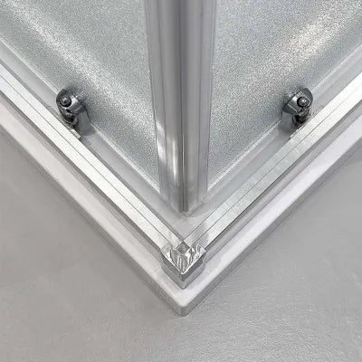 Box doccia angolare 80x120 cm doppio scorrevole vetro stampato  Tay