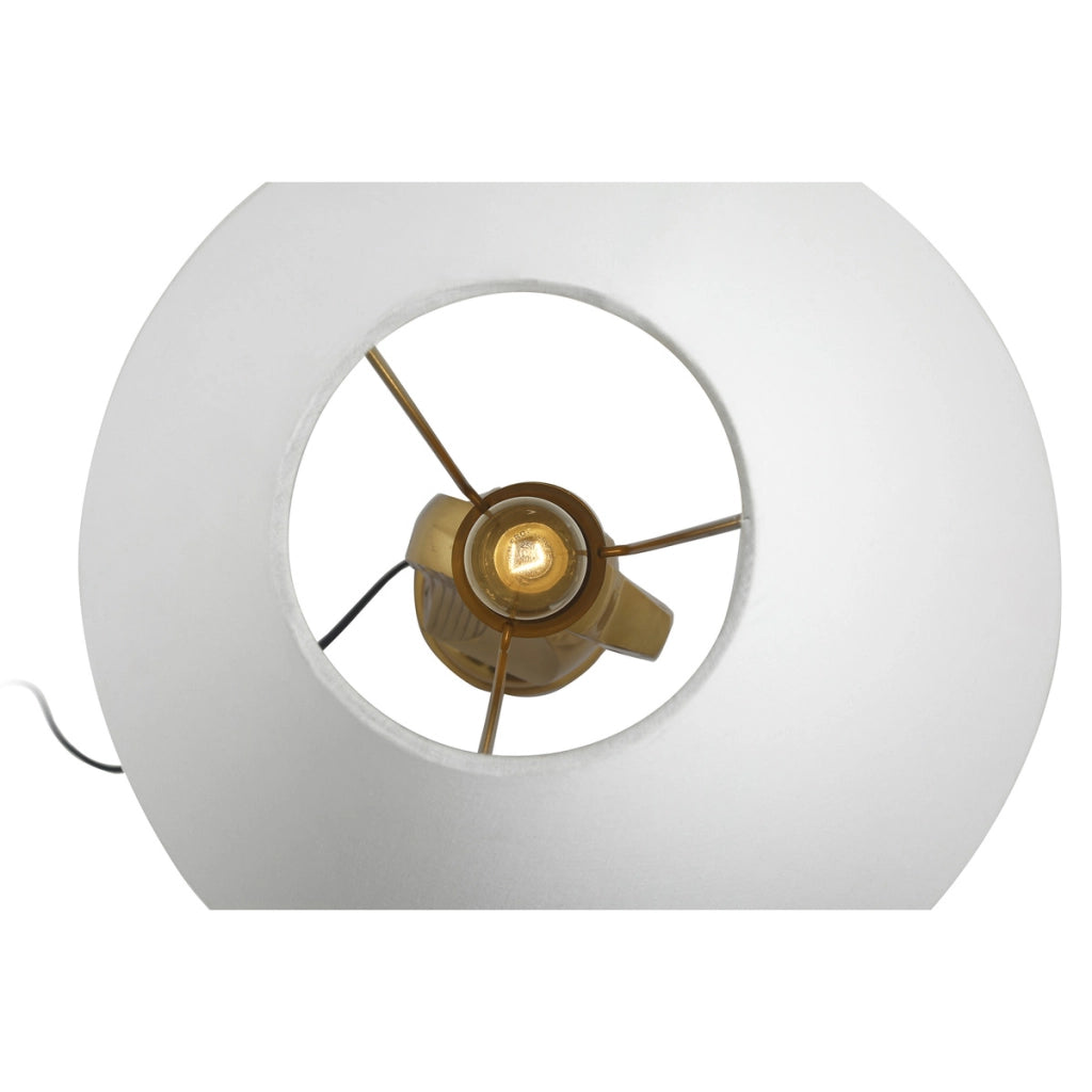 Lampada da tavolo Bishop Scacchi in ottone e cotone