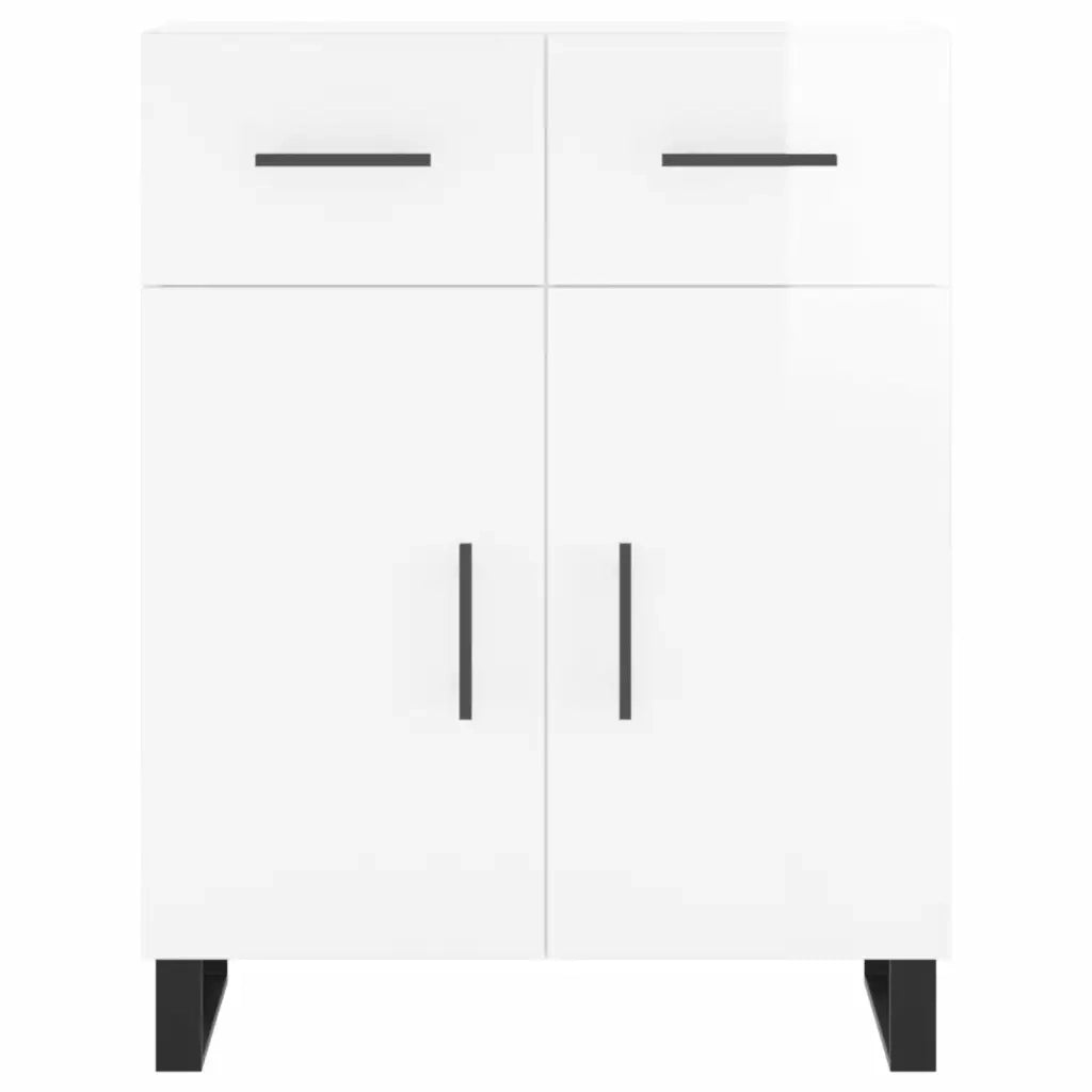 Credenza 69,5x34x90 cm in Legno Multistrato Bianco Lucido 828006