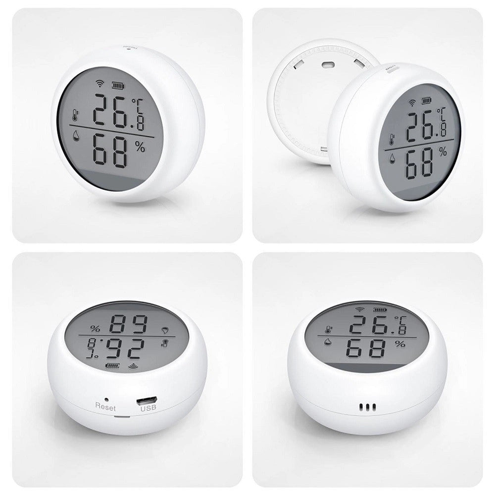 Trade Shop - Termometro Smart Wifi Sensore Temperatura Umidita App Ifttt Smart Life Alexa Google -