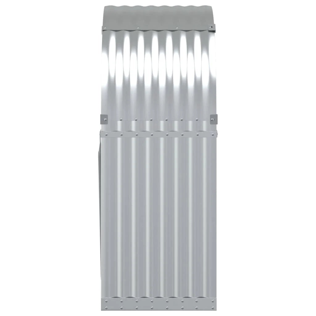 Portalegna argento 80 x 45 x 120 cm acciaio zincato Argento 02_0043797
