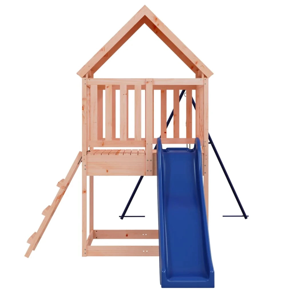 Area giochi all'aperto con altalene scivolo e robuste strutture per arrampicarsi  giochi da giardino 494 x 235 x 228 cm legno massello di abete Douglas 02_0004634