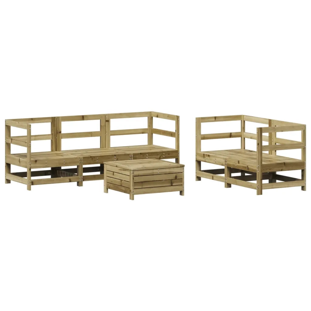 Set Divani da Giardino 6 pz in Legno Impregnato di Pinocod mxl 92795