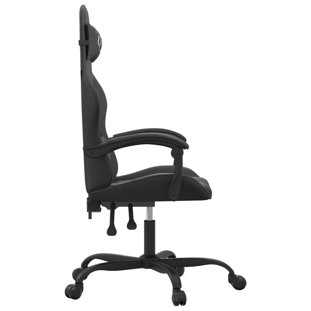 Sedia da Gaming Girevole Nera in Similpelle 349599