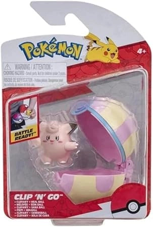 Pokemon PKW2666 Clefairy & Heal Ball Clip 'N' Go Figurine Set
