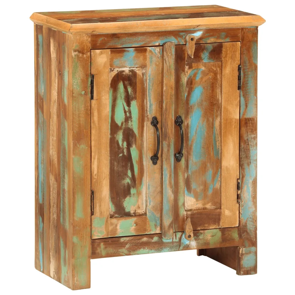 Credenza con 2 Ante 55x30x70 cm in Legno Massello di Recupero