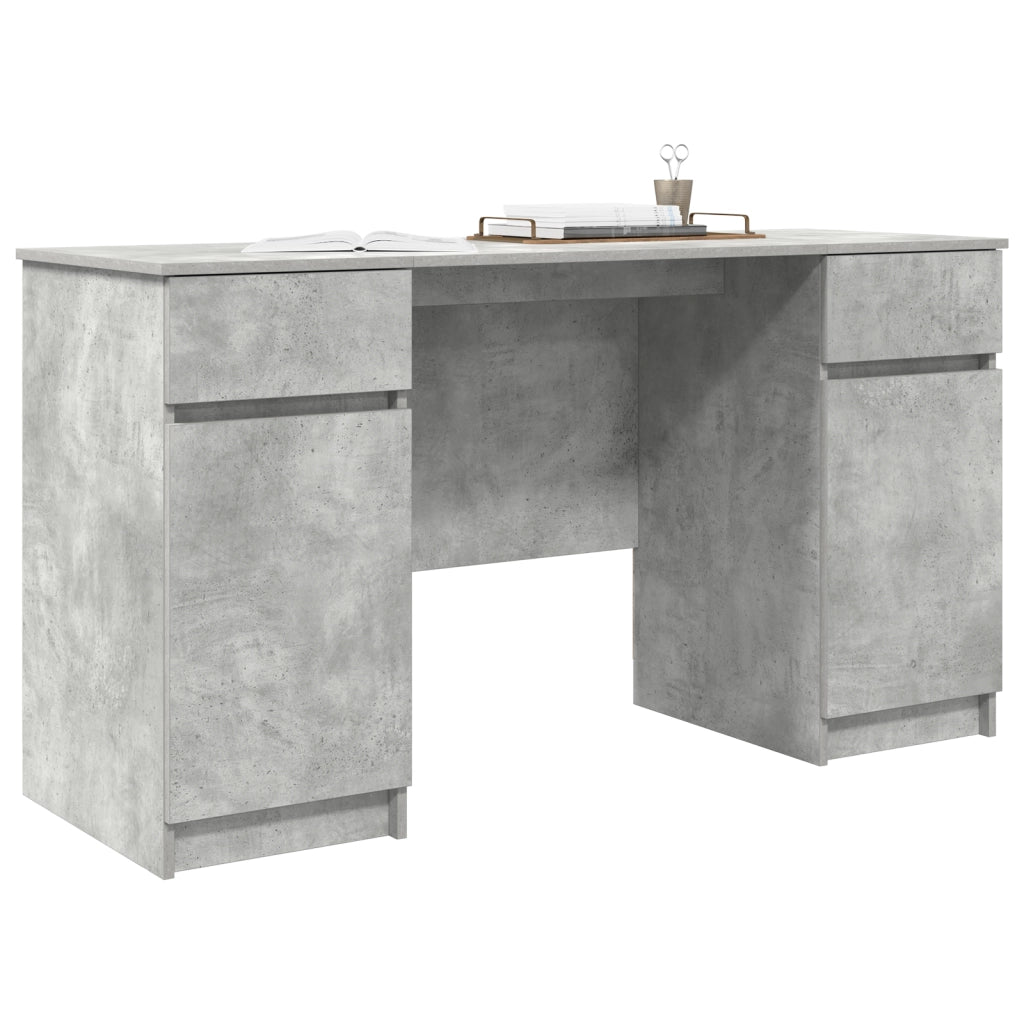 Scrivania  Grigio Cemento 140x49x76 cm Legno ingegnerizzato