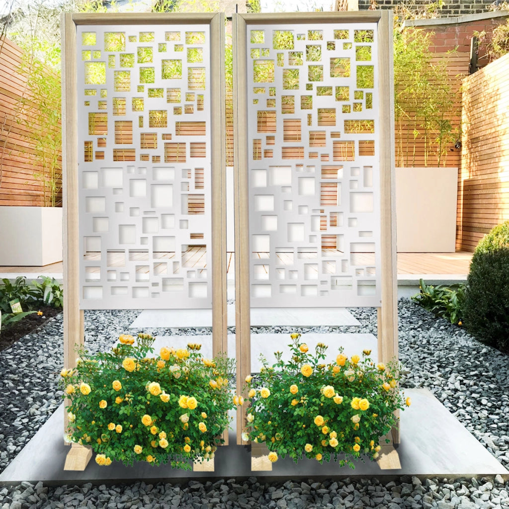 RANDOM - Separè- Paravento modulabile - 70x190cm - in Legno e PVC Colore: bianco