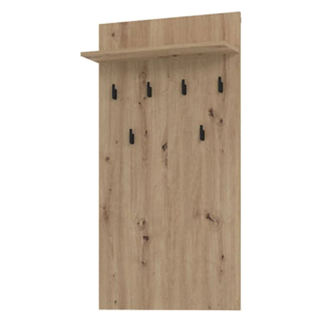 Gonars, Appendiabiti set Fissaggio a Muro Incluso, 115h cm Marrone Rovere Nodi