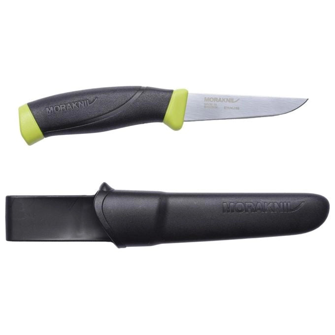 Morakniv M-12207 Companion Coltello da Filetto Lama in Acciaio Inossidabile Sandvik 12C27 Impugnatura Ergonomica Antiscivolo con Fodero colore Verde