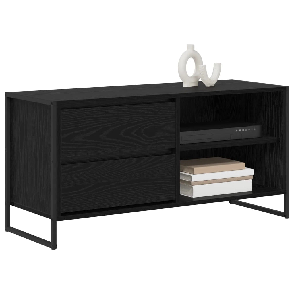 Mobile TV Rovere Nero 100 x 36 x 49,5 cm Legno multistrato 886558