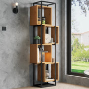 Scaffale Libreria Aperto in Metallo e MDF ¨C MINIMAL ¨C 4 Ripiani, 59x30x180 cm