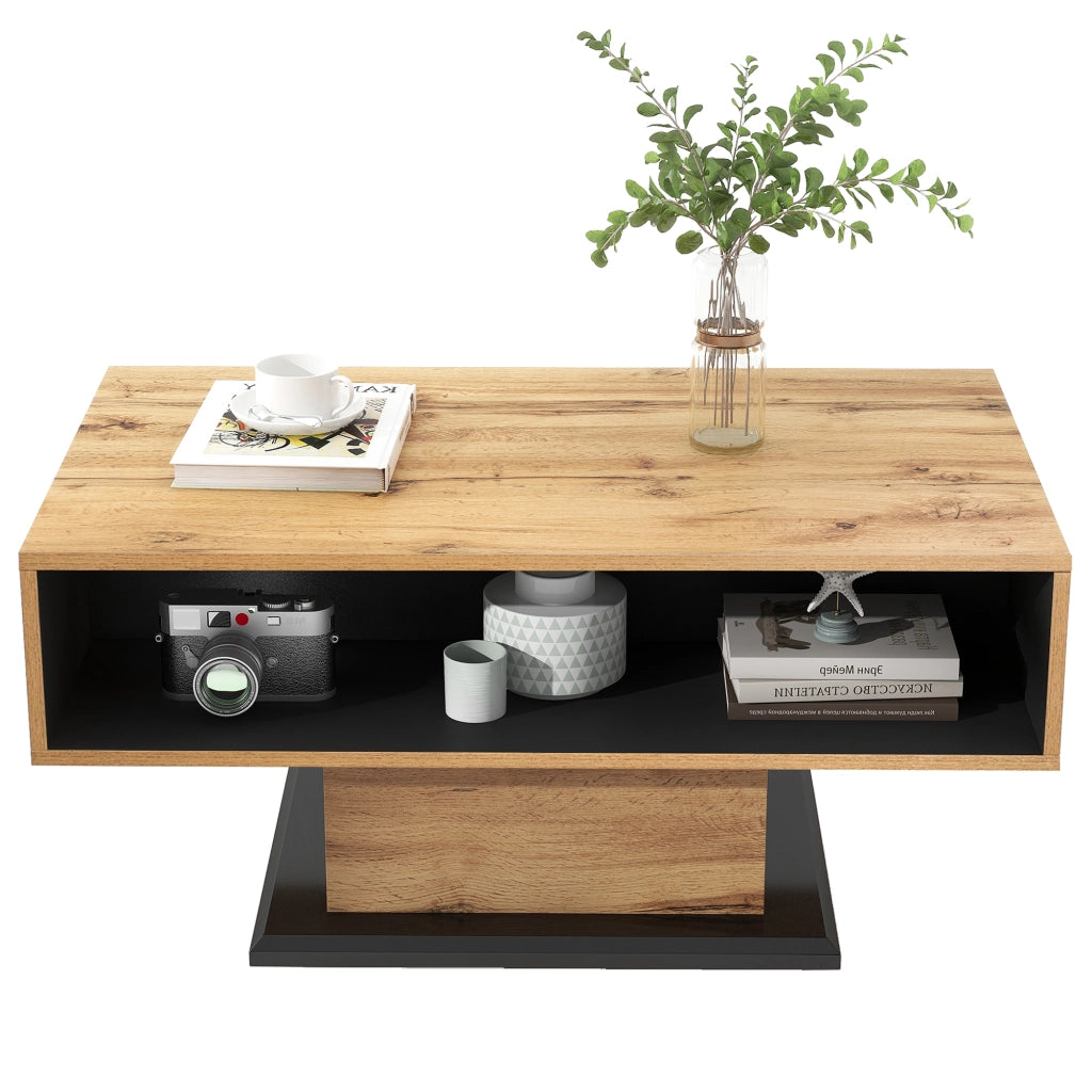Tavolino da Salotto con Cassetto e Vano Contenitore ¨C Xylo ¨C Legno, Design Moderno