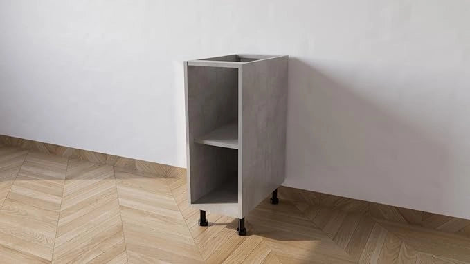 Mobile Base Da 30. Compreso Di Anta H 72 Cm L 30 Cm P 55.5 Cm Compresa Di Piedini 10 Cm colore Cemento