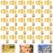 Lanterna a led da 20 led - 2 m - 30 pezzi - alimentata da batterie - impermeabile - catena di luci - catena di lampioncini - mini catena di luci - decorazione per festa - camera da letto - Halloween - matrimonio - Natale.