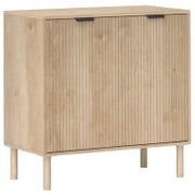 Mobile Contenitore in Legno a 2 Livelli con Ripiano Regolabile su 3 Livelli, 78x40x77.5 cm, color Rovere
