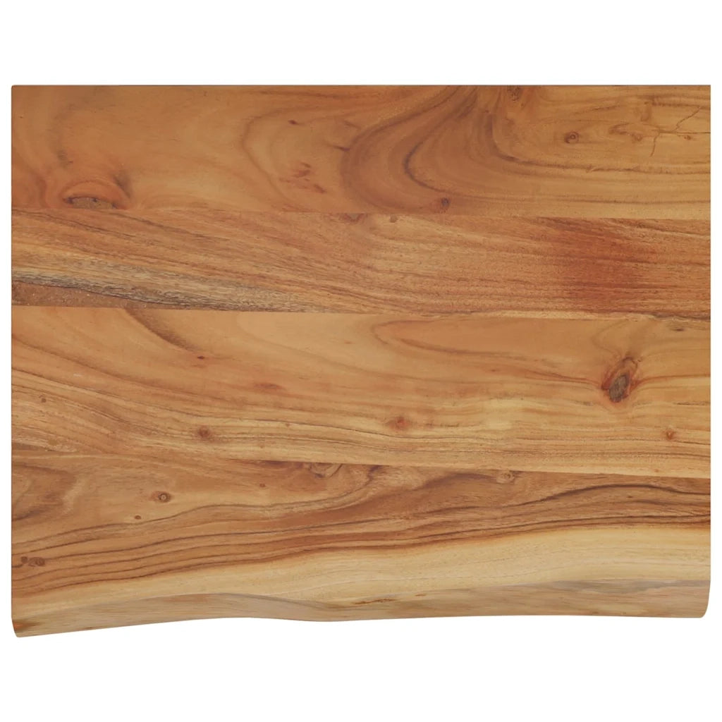 Piano Tavolo | Mensola a Muro 50x40x2,5cm Rettangolare Legno Acacia Bordi Vivi